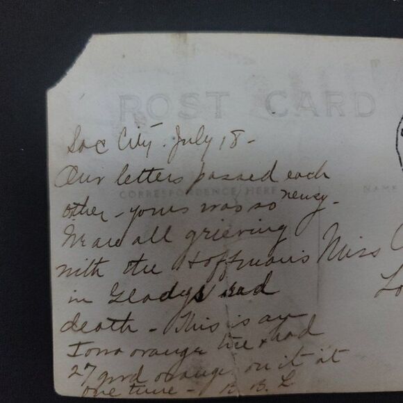 Very Rare Vintage Postcard July 18, 1912 -Benjamin Franklin US Stamp One Cent - Picture 4 of 4